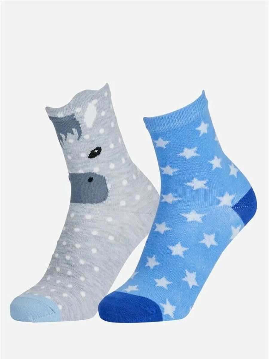 LeMieux Mini Character Socks 2-Pack - Cute & Comfortable Sam Design for Kids & Adults