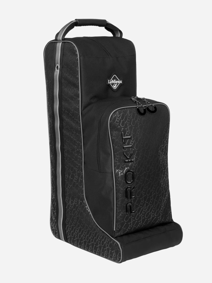 LeMieux Elite Pro Black Boot and Hat Bag - Durable Equestrian Gear for Riding Accessories