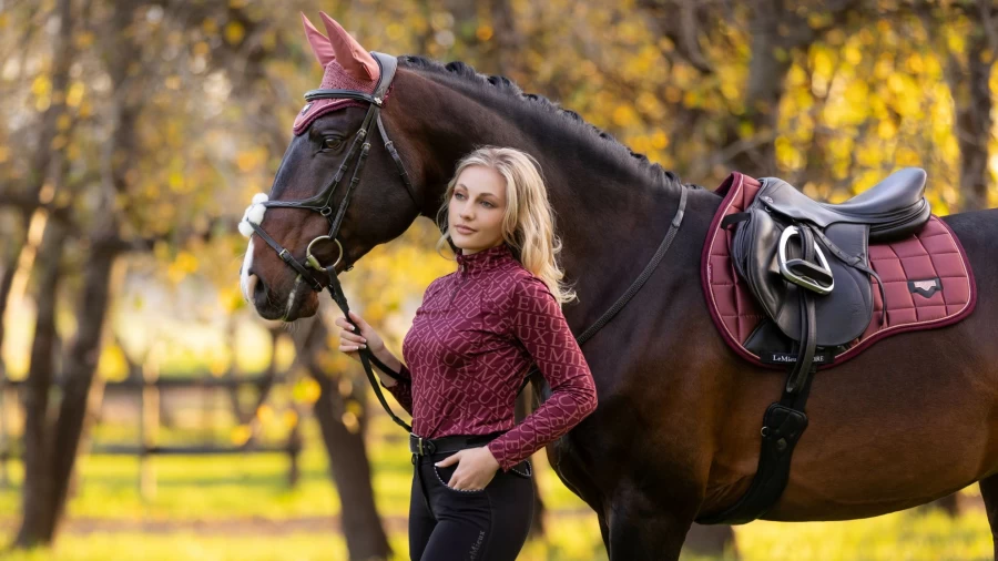LeMieux Loire Classic GP Square Orchid Equestrian Saddle Pad