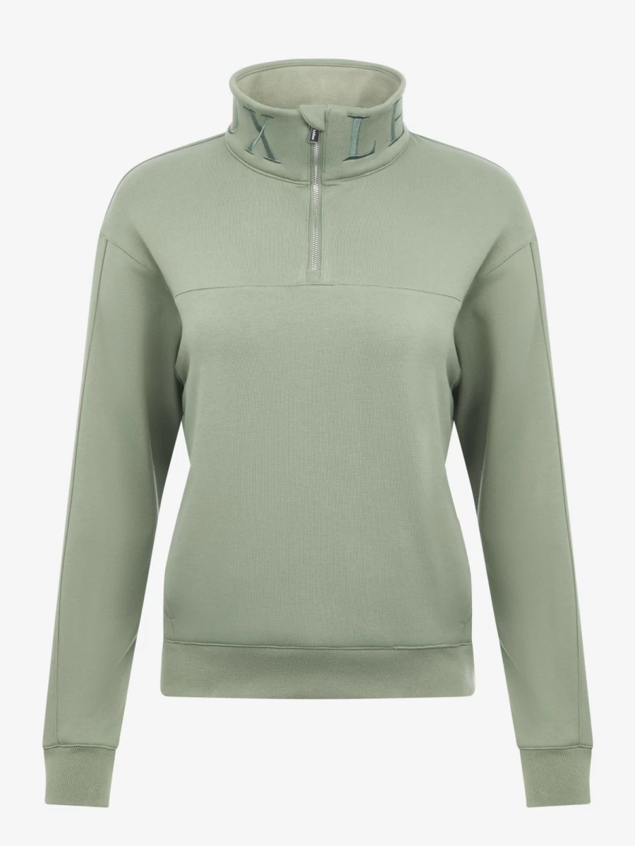 LeMieux Kali Quarter Zip Sweatshirt in Thyme - Lightweight Pullover for Women