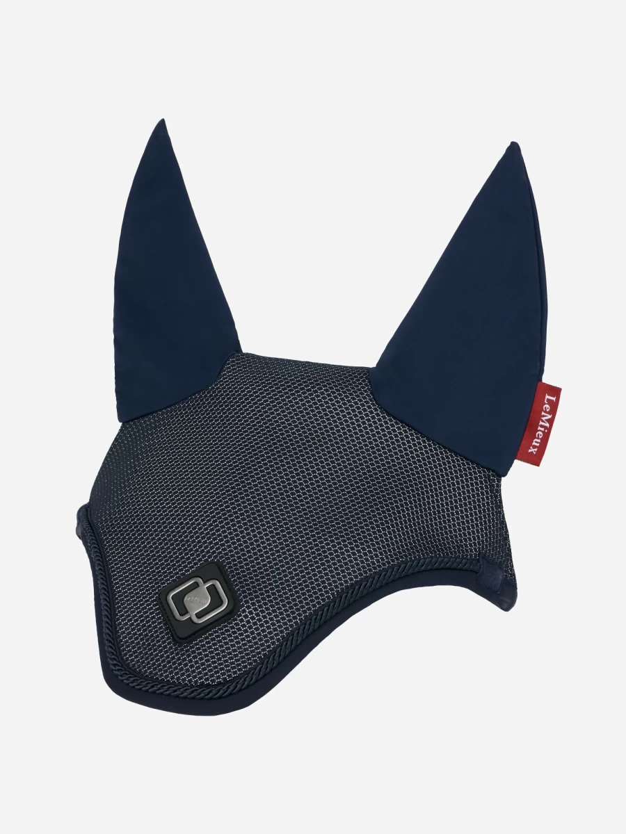 LeMieux Ultra Mesh Fly Hood - Breathable Dark Navy Horse Fly Mask for Sun & Insect Protection