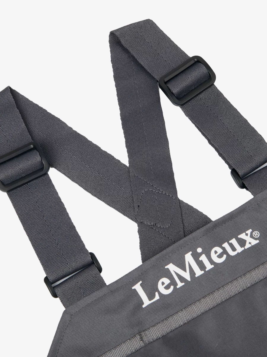 LeMieux Eventing Bib Breeches Slate Grey One Size - Equestrian Riding Tights for Women & Men