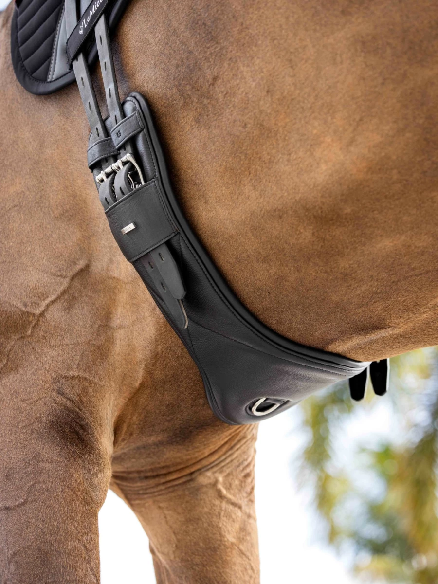 LeMieux Arika Contoured Dressage Girth - Premium Black Equestrian Girth for Horse Riding