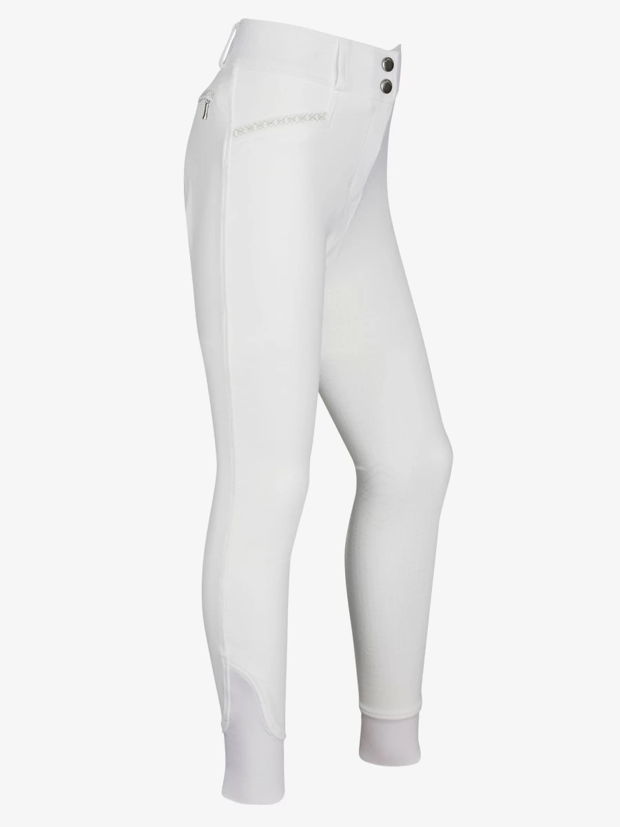 LeMieux Young Rider St Tropez White Equestrian Breeches for Horse Riding