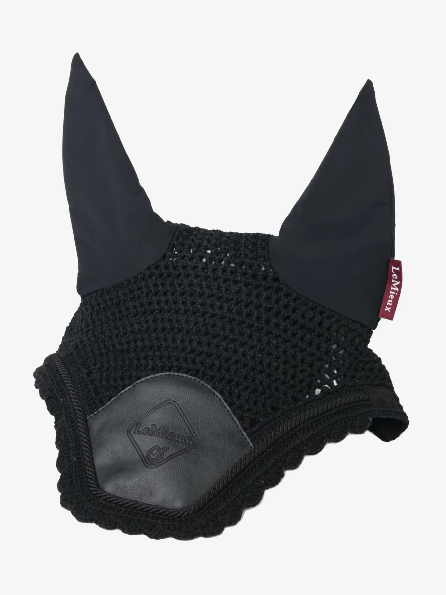 LeMieux Elite Fly Hood - Lightweight Breathable Horse Fly Mask in Black for Superior Sun & Insect Protection