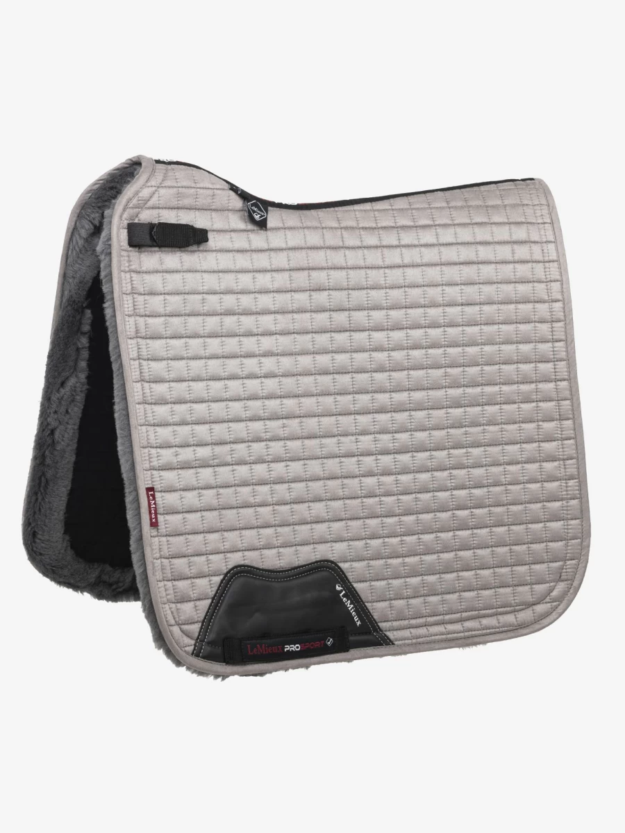LeMieux Grey Square Dressage Saddle Pad for Sensitive Horses - Large Size