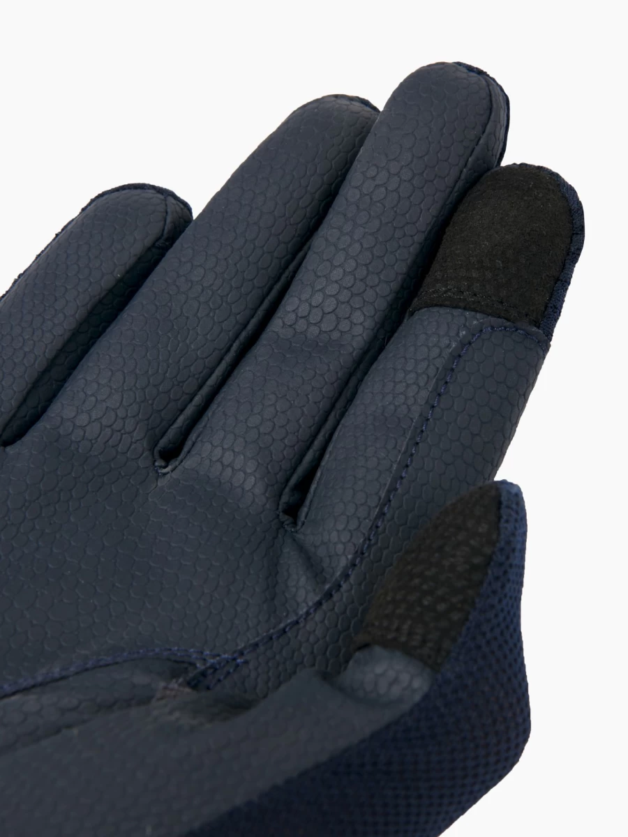 LeMieux 3D Mesh Navy Blue Riding Gloves - Breathable Equestrian Gloves for Horseback Riding