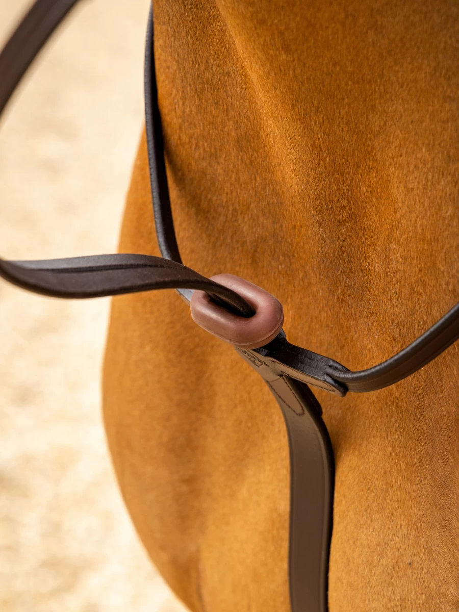 LeMieux Brown Rubber Martingale Stoppers for Horse Tack - One Size Fits All