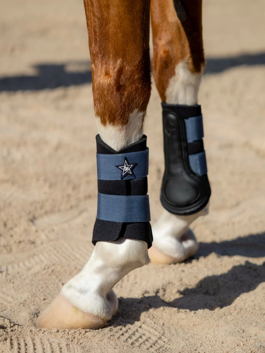 LeMieux Mini Brushing Boots in Indigo - Horse Leg Protection for Training & Show