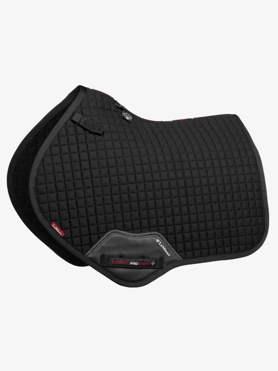 LeMieux Black Square Close Contact Cotton Horse Riding Saddle Pad