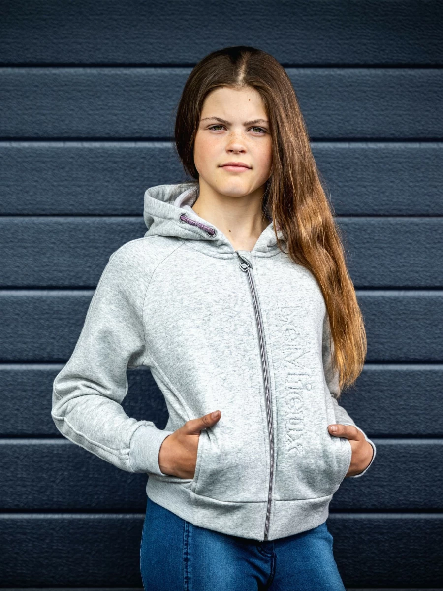 LeMieux Young Rider Hollie Grey Equestrian Hoodie for Horse Riding
