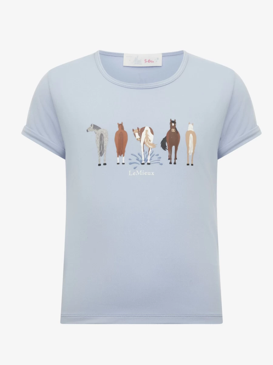 LeMieux Mini Puddle Pals Mist T-Shirt for Kids - Lightweight Comfortable Cotton Tee