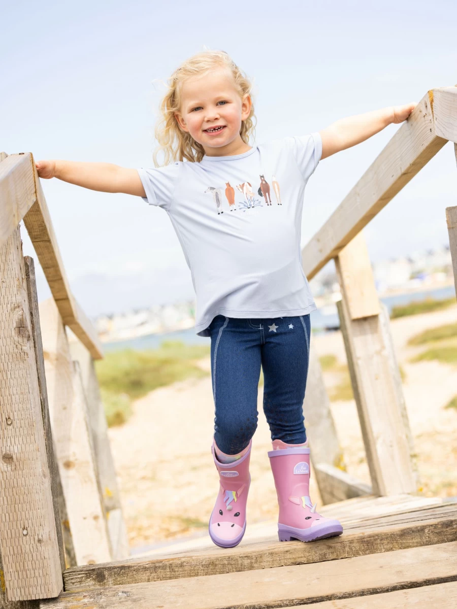 LeMieux Mini Puddle Pals Mist T-Shirt for Kids - Lightweight Comfortable Cotton Tee