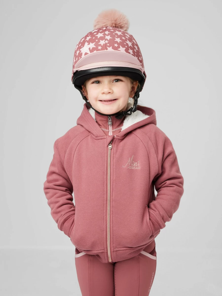 LeMieux Mini Sherpa Lined Lily Hoodie in Orchid - Cozy Fleece Pullover for Women