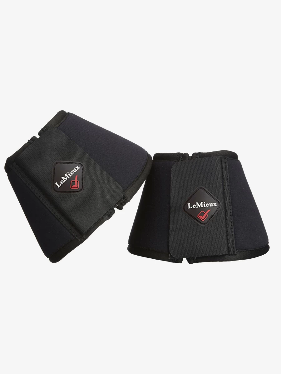 LeMieux Soft Shell Over Reach Boots for Horses - Breathable Black Protective Horse Boots