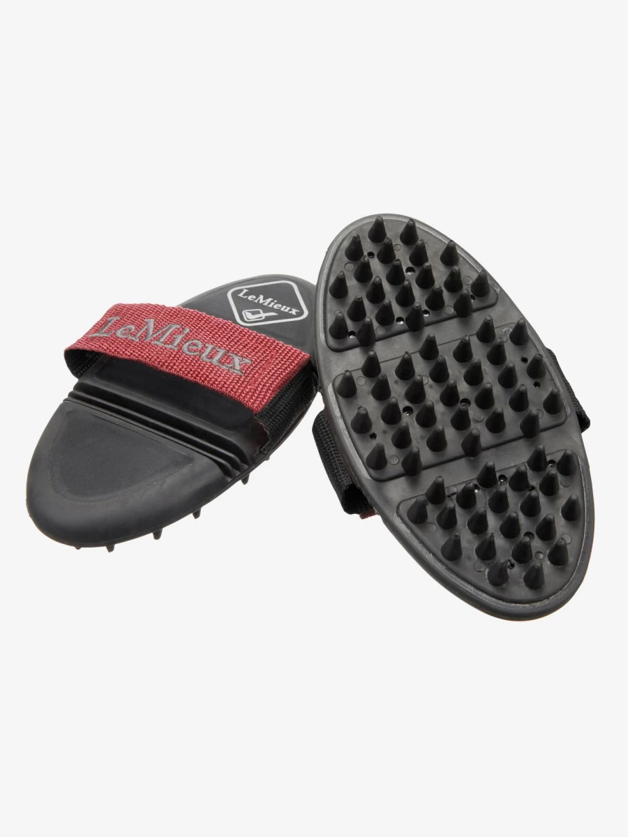 LeMieux Flexi Massage Brush - Adjustable Pet Grooming Tool for Dogs & Cats, Ergonomic Black Brush for Shedding & Coat Care