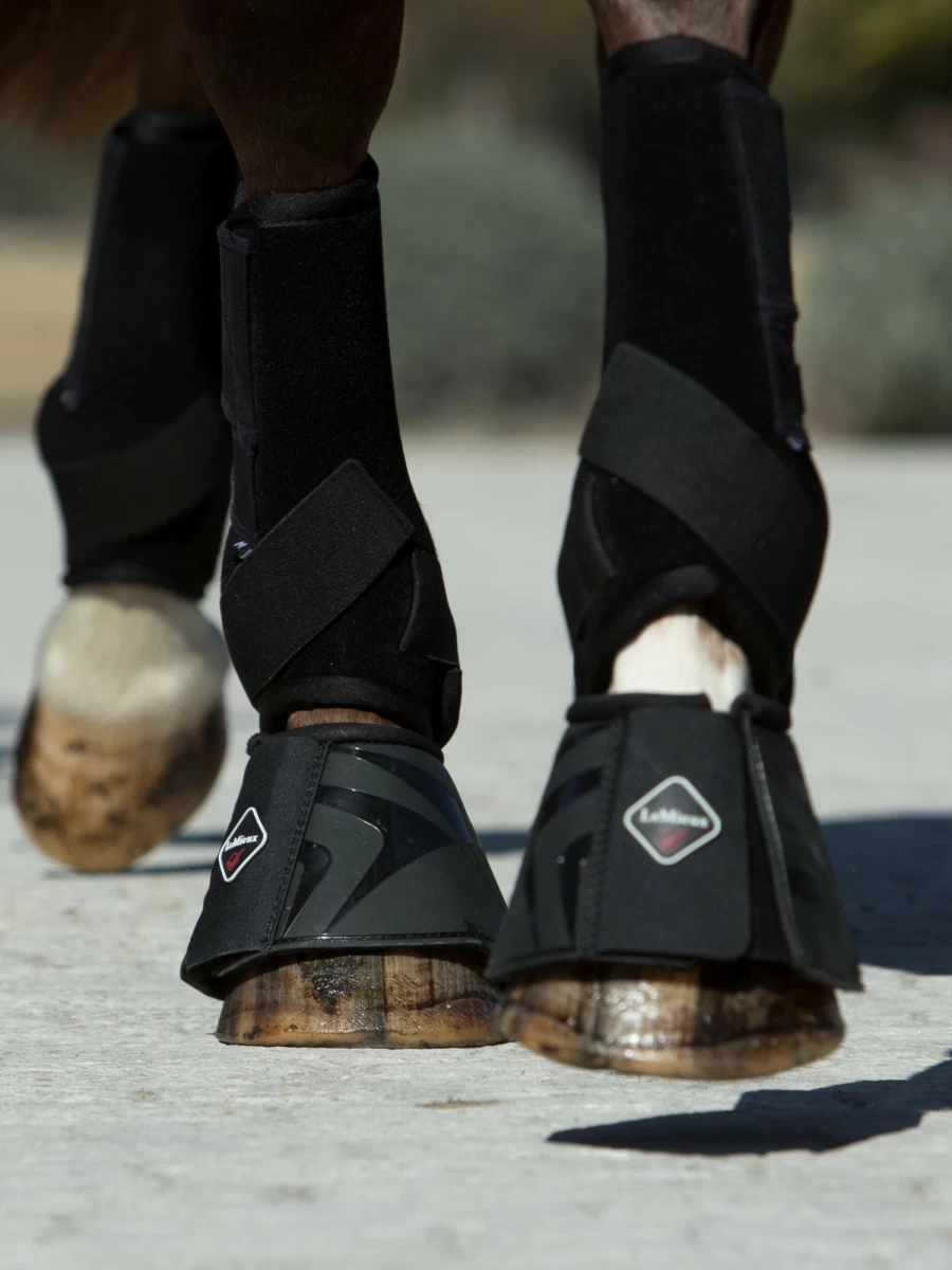 LeMieux ProShell Over Reach Horse Boots Black – Protective Equine Sports Boots for Training & Competition