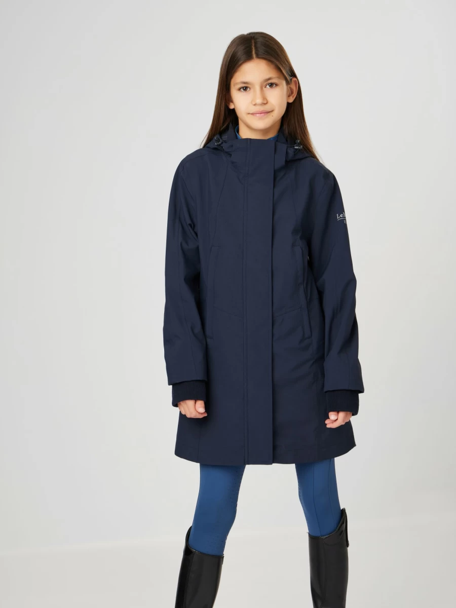 LeMieux Junior Pro Waterproof Coat for Kids - Navy Blue Raincoat