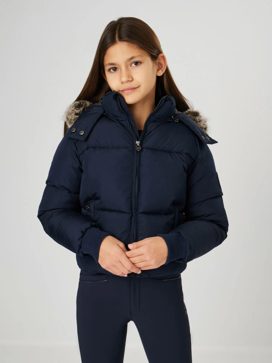 LeMieux Young Rider Gia Navy Puffer Jacket for Equestrian & Casual Wear