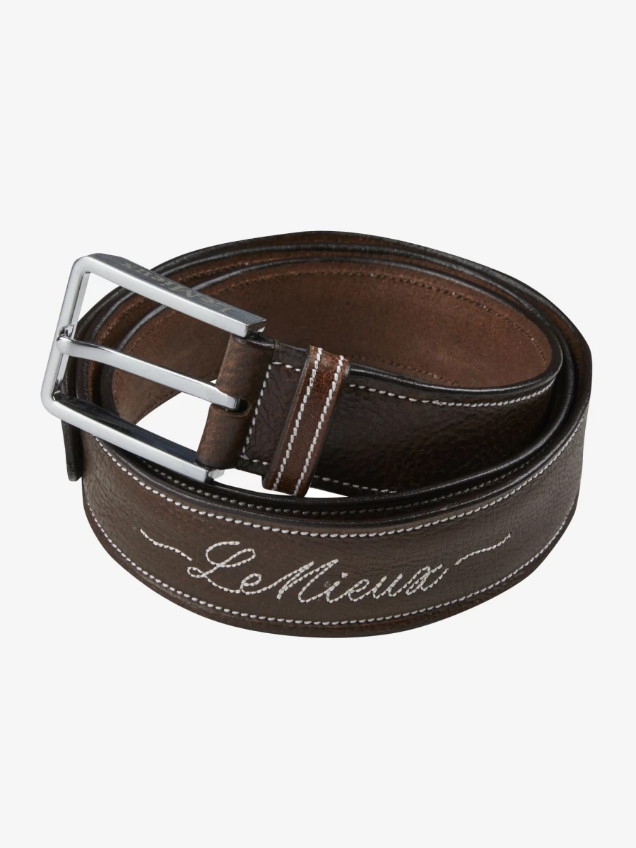 LeMieux Genuine Leather Signature Belt for Men - Classic Brown Stylish Accessory