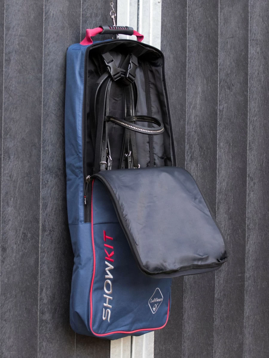 LeMieux Navy Bridle Leather Bag - One Size Equestrian Handbag