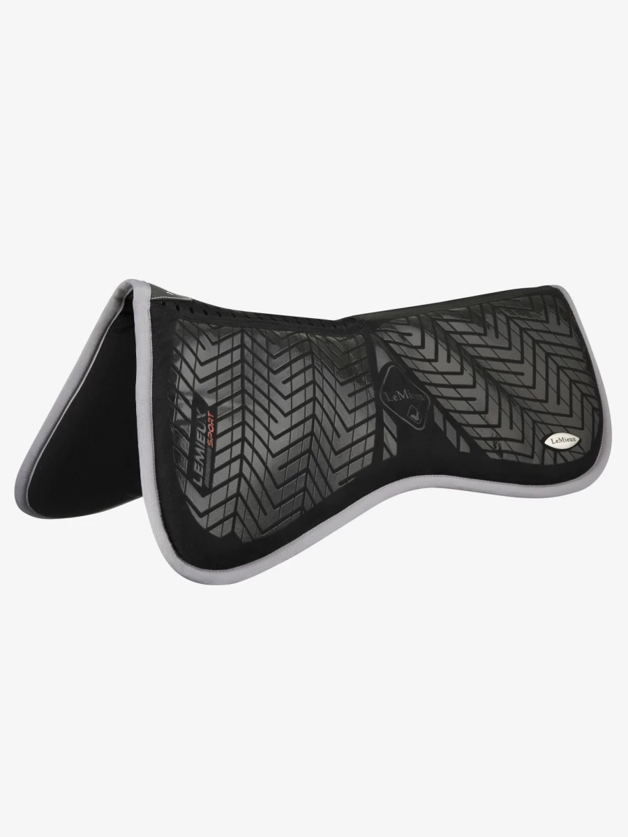 LeMieux Black Large Sports Grip Memory Half Pad for Enhanced Stability