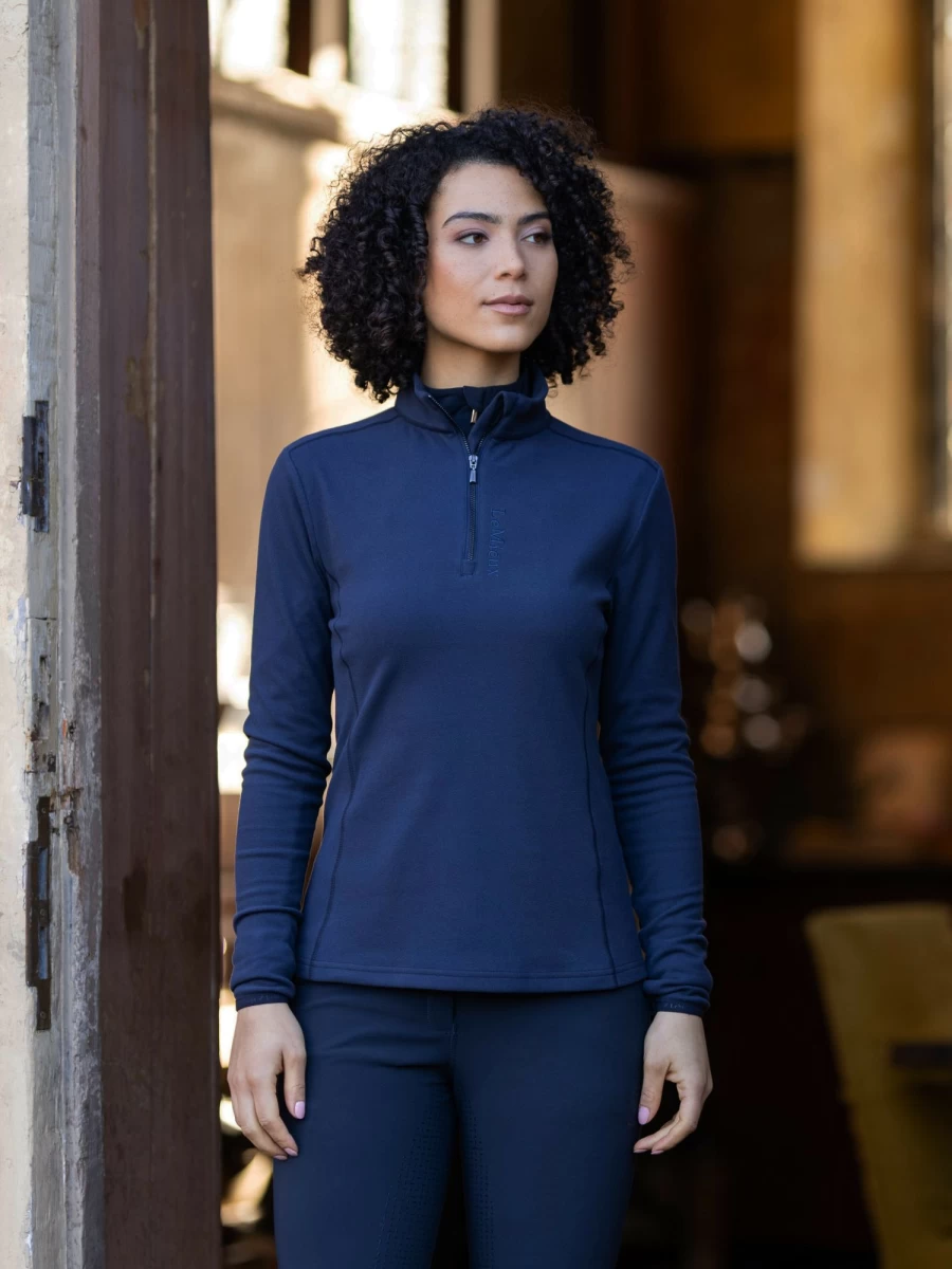 LeMieux Faye Fleece Jacket in Navy Blue | Warm & Comfortable Equestrian Outerwear