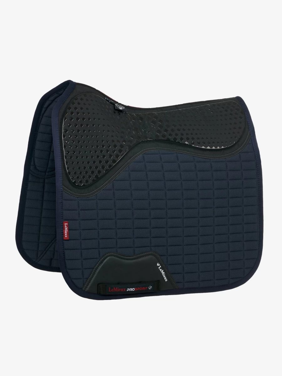 LeMieux Cool Grip Dressage Saddle Pad - Navy Blue, One Size, Breathable & Non-Slip Horse Riding Pad