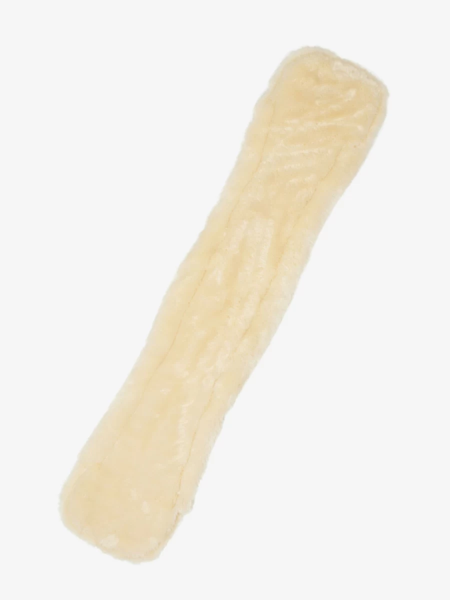LeMieux Simuwool Dressage Girth Cover - Natural Sheepskin Horse Girth Sleeve