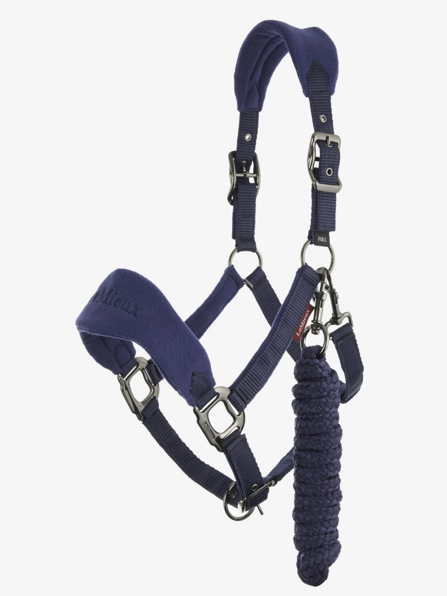 LeMieux Vogue Headcollar & Lead Rope for Horses in Ink Blue – Premium Equestrian Training Gear