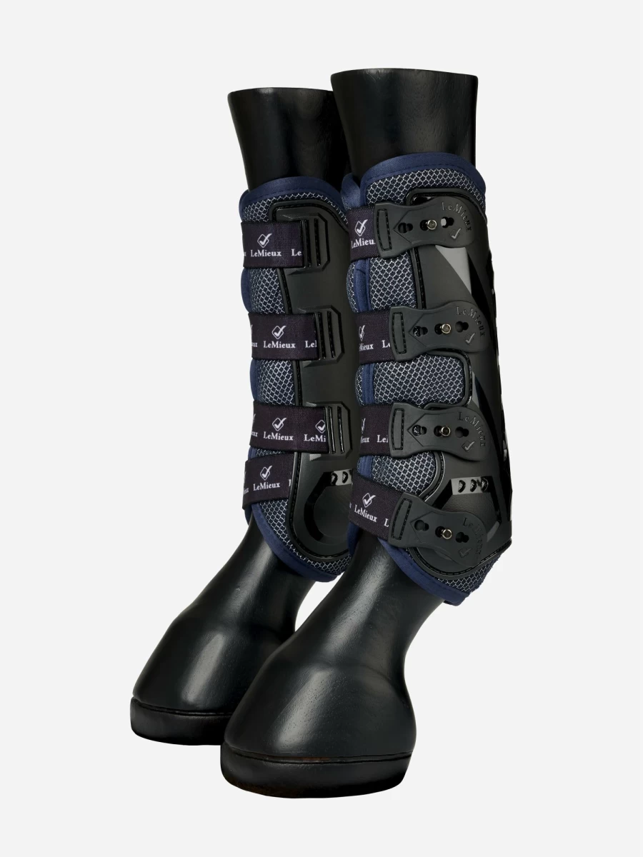 LeMieux Ultra Comfort Dark Navy Mesh Snug Boots for Enhanced Support