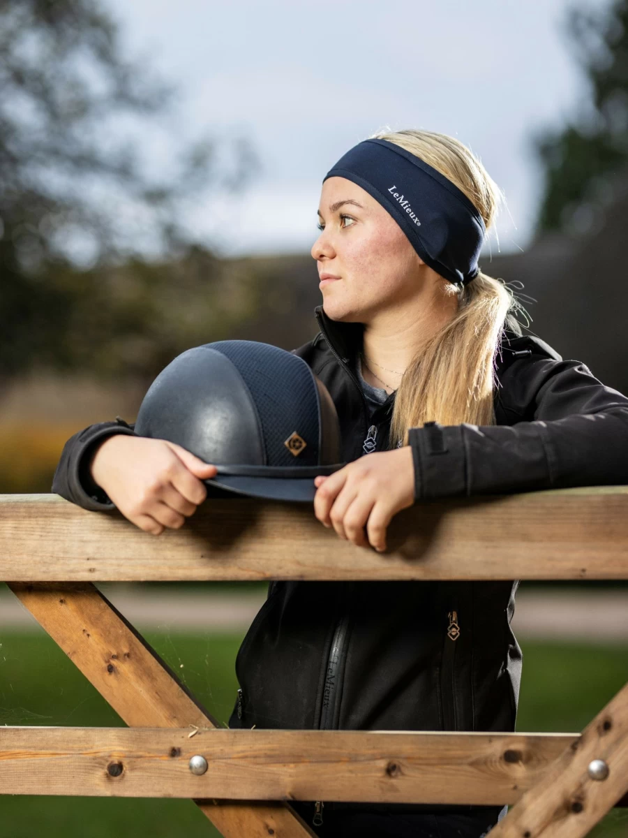 LeMieux Indigo Ear Warmer Headband - One Size Fleece Winter Headband for Women & Men