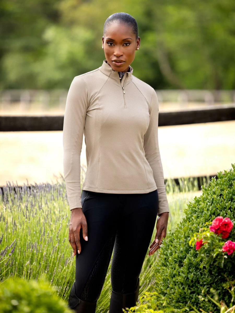 LeMieux Alice Quarter Zip Mink Pullover - Women's Luxury Fleece Jacket