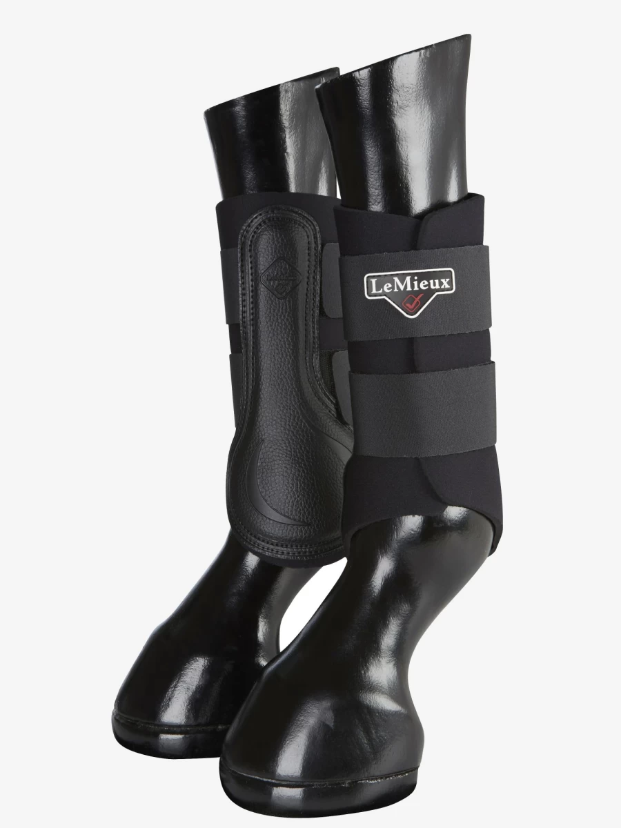 LeMieux Grafter Brushing Boots - Black Horse Boots for Protection & Support