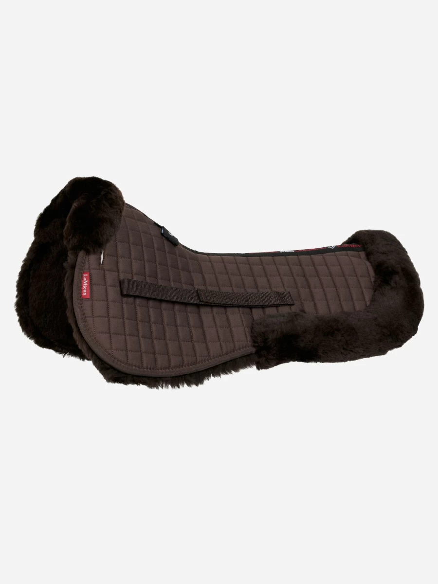 LeMieux Merino Wool Half Pad in Brown for Horse Riding Comfort
