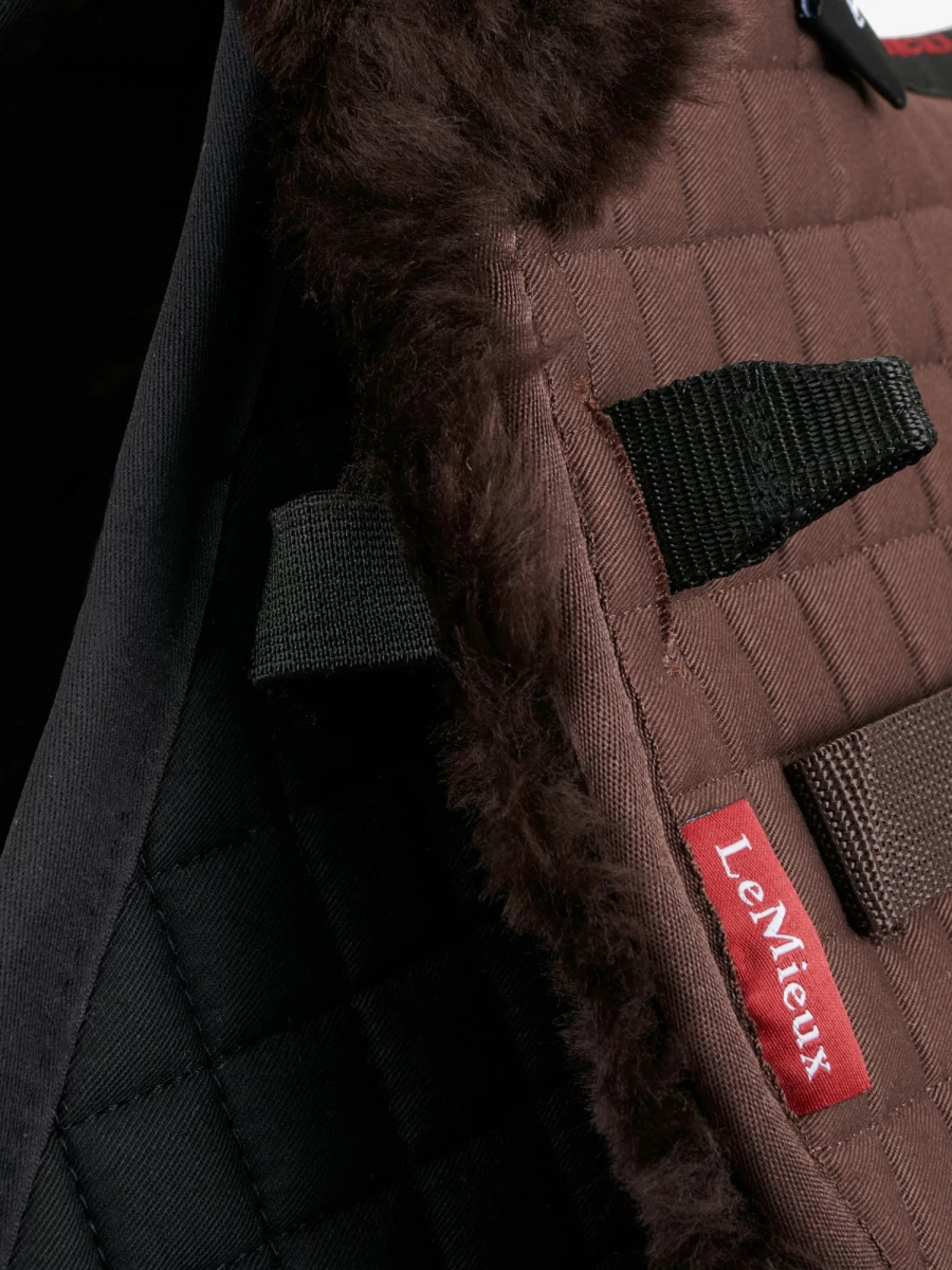 LeMieux Merino Wool Half Pad in Brown for Horse Riding Comfort