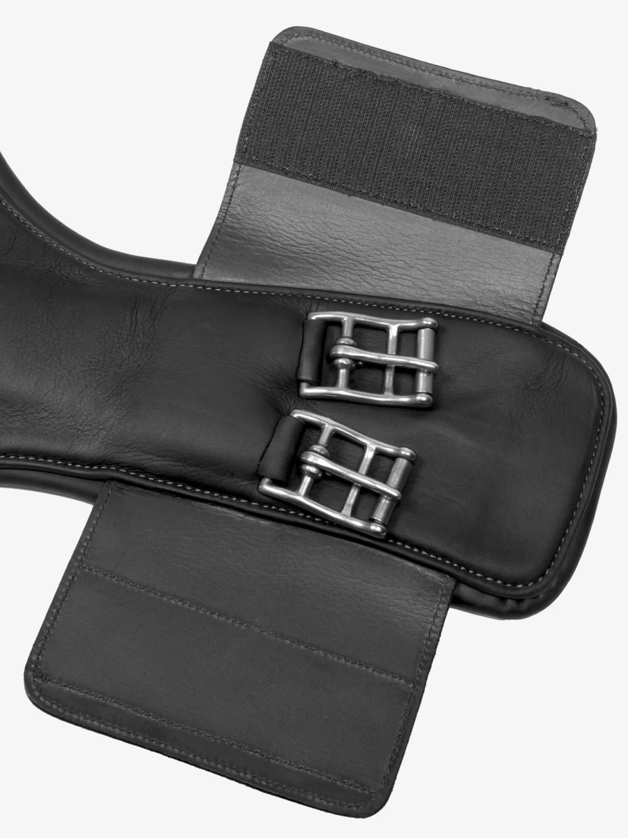 LeMieux Gel-Tek Anatomic Magnetic Girth with Short Studs - Black Equestrian Horse Training Gear