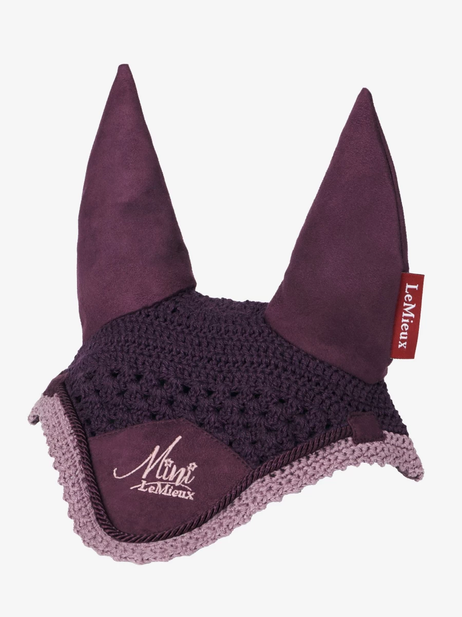 LeMieux Mini Fly Hood Fig - Lightweight Horse Fly Mask with UV Protection