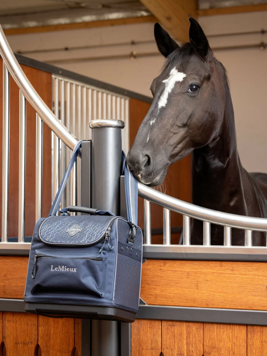LeMieux Elite Pro Grooming Bag - Navy Blue Equestrian Grooming Kit for Horse Care