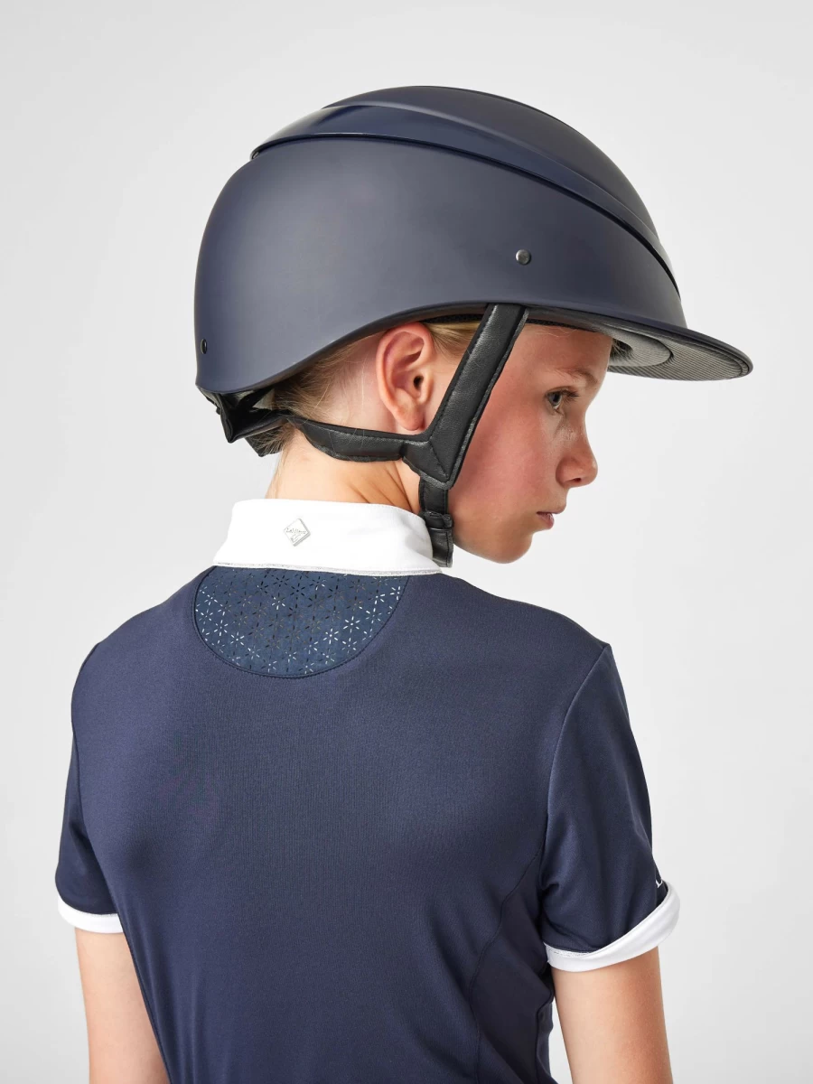 LeMieux Young Rider Belle Navy Equestrian Show Shirt for Horse Riding Competitions