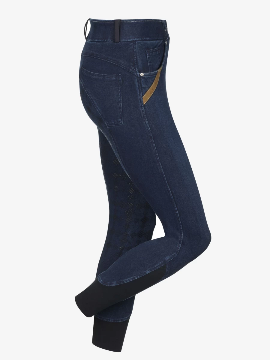 LeMieux Navy Denim Breech - Classic Equestrian Riding Pants for Comfort & Style