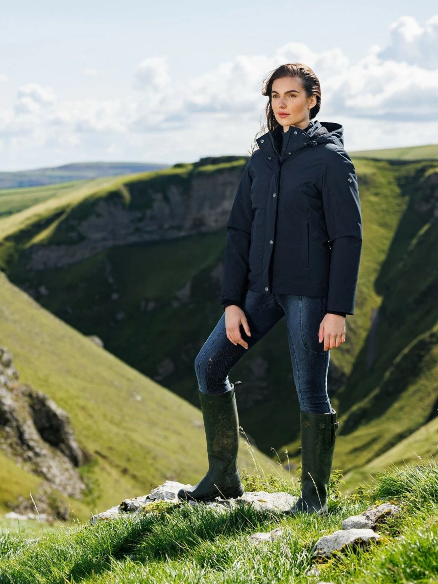 LeMieux Stride Wellington Boots in Oak - Waterproof Rubber Rain Boots for Men & Women