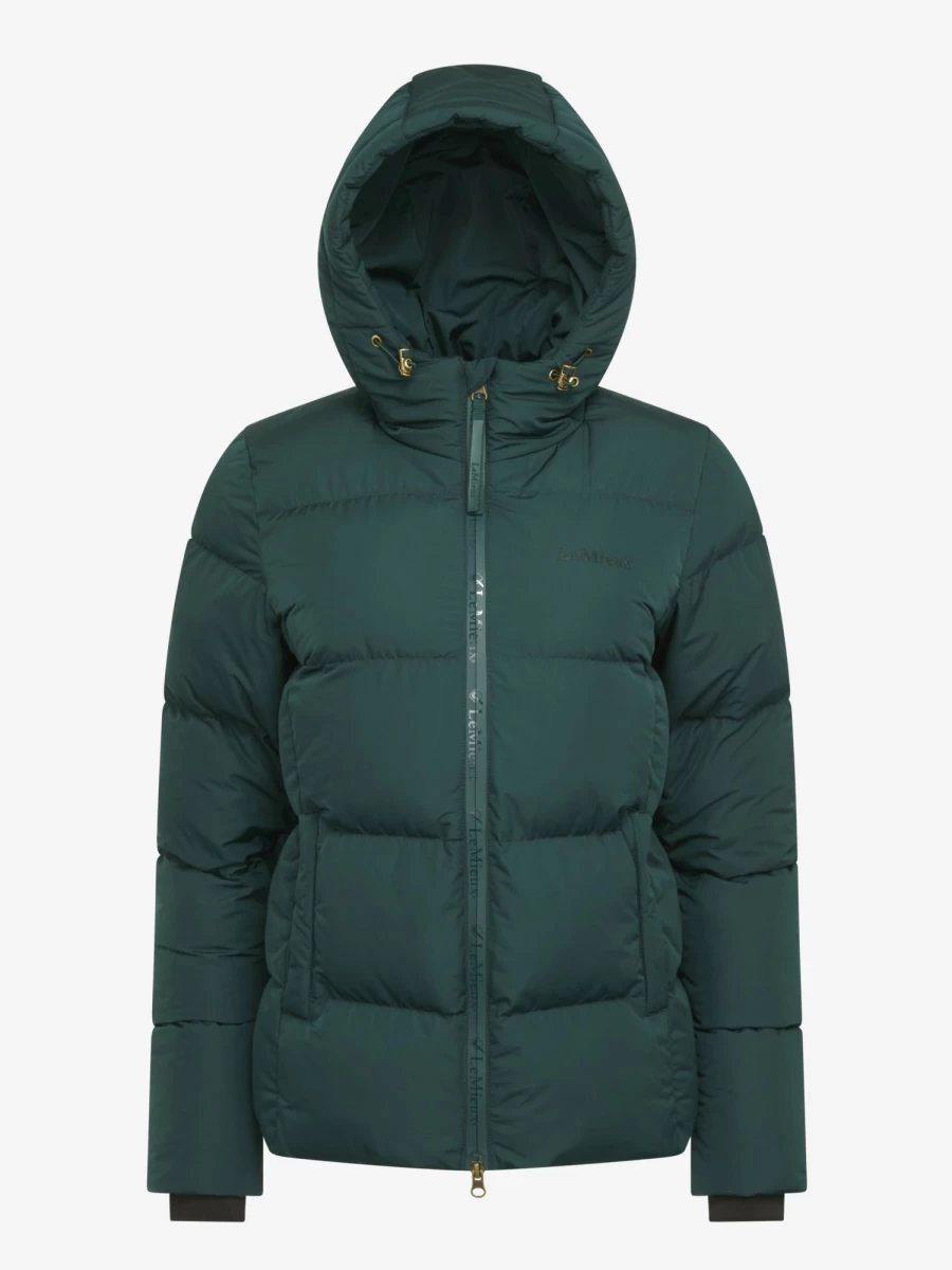 LeMieux Kenza Spruce Green Puffer Jacket for Women - Lightweight Winter Coat