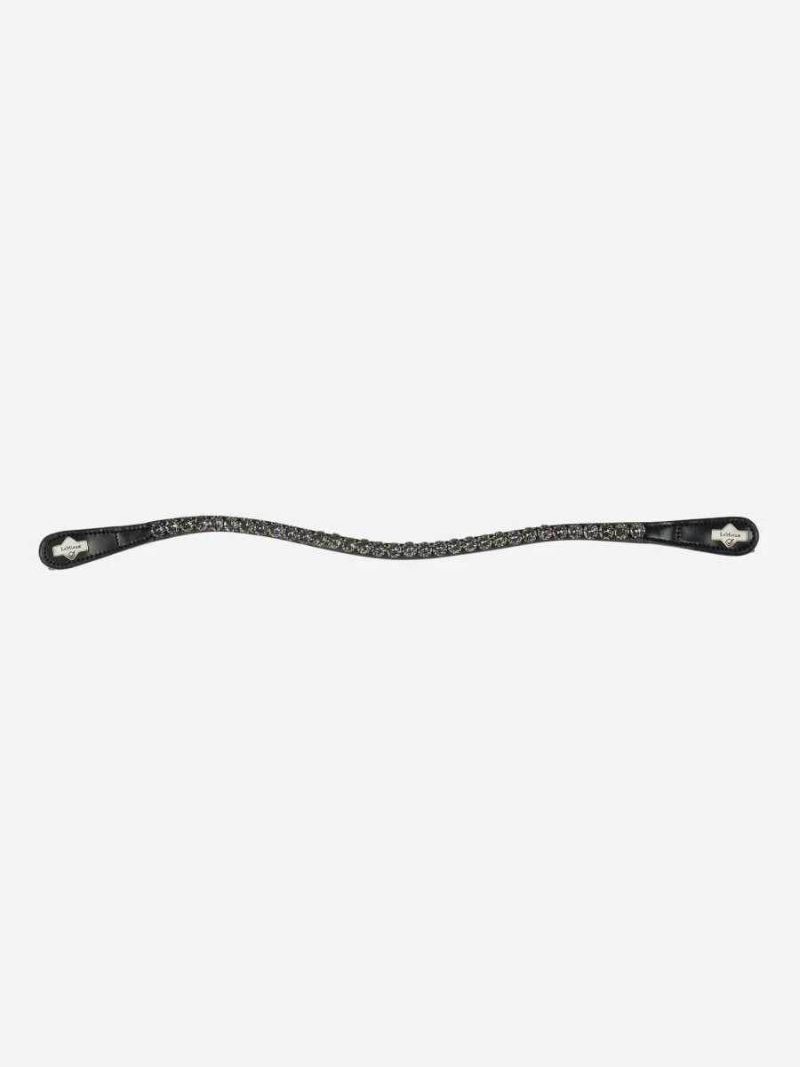 LeMieux Classic Black Leather Browband for Equestrian Riding