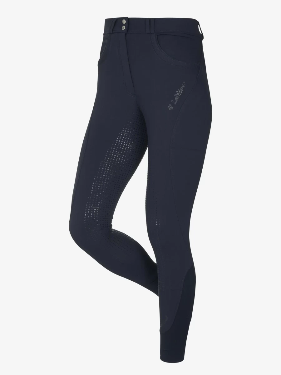 LeMieux Amara II Breech Full Seat Riding Tights in Navy - Equestrian Breeches for Women