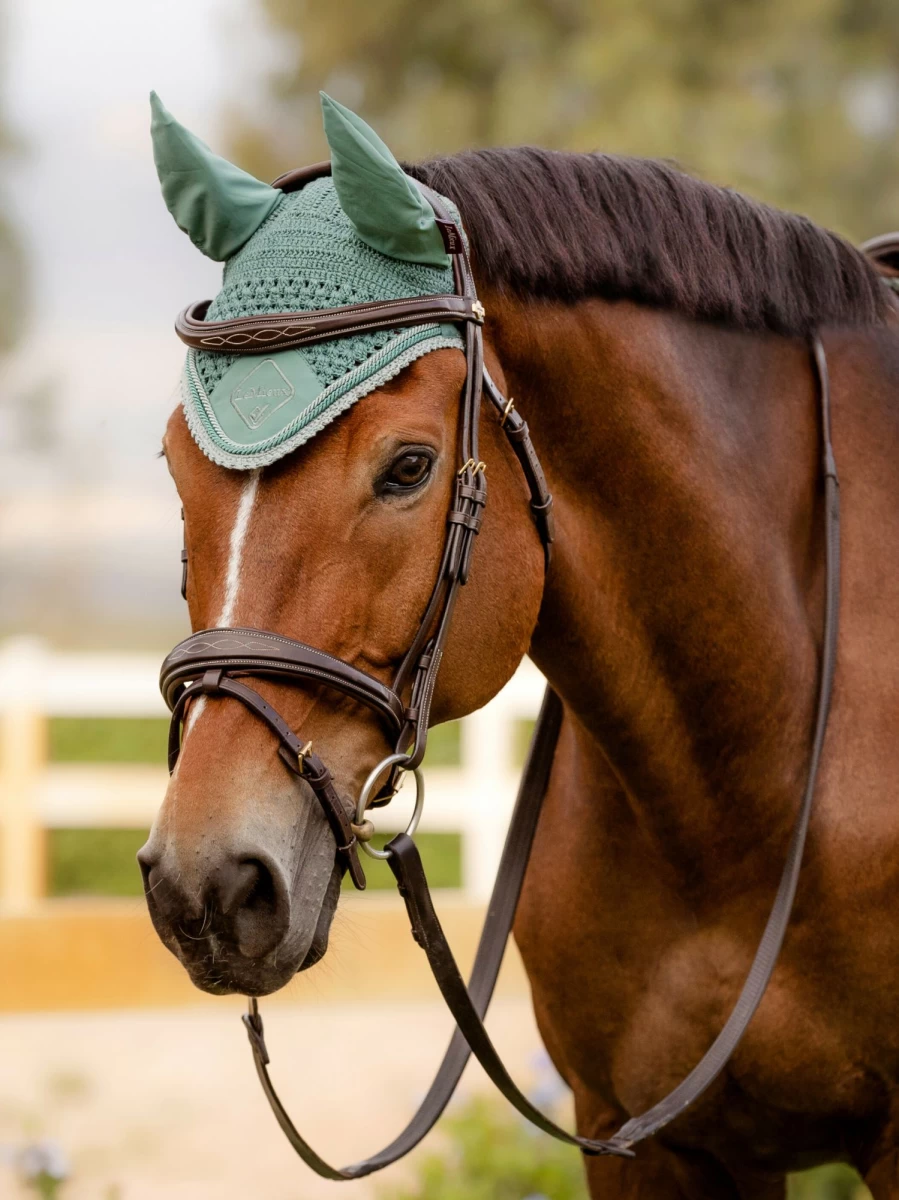 LeMieux Classic Fly Hood - Sage Green Equestrian Horse Fly Protection