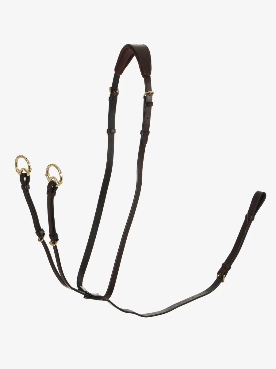 LeMieux Havana/Brass Running Martingale Horse Training Equipment