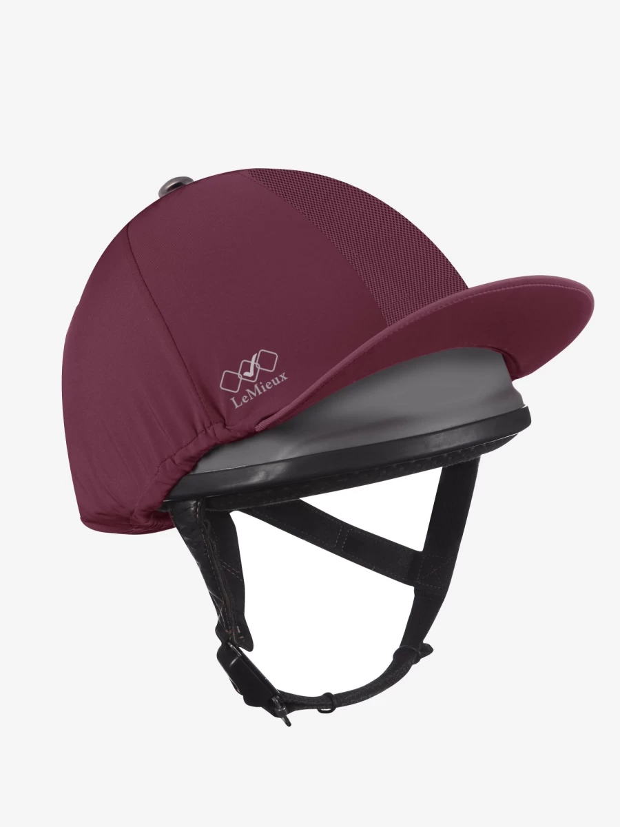 LeMieux Pro Mesh Hat - Silk Burgundy One Size Adjustable for Men & Women