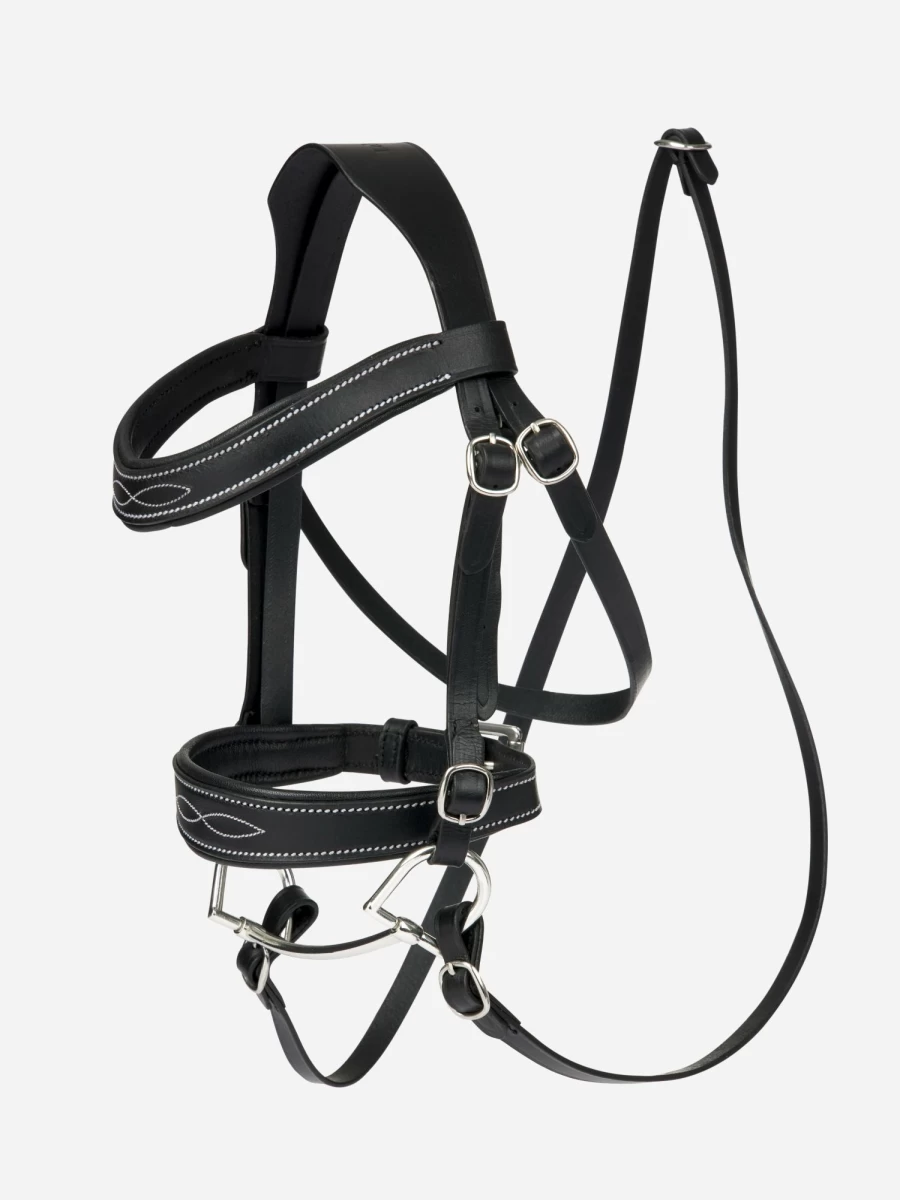 LeMieux Black Hobby Horse Competition Bridle - Adjustable One Size for Equestrian Sports