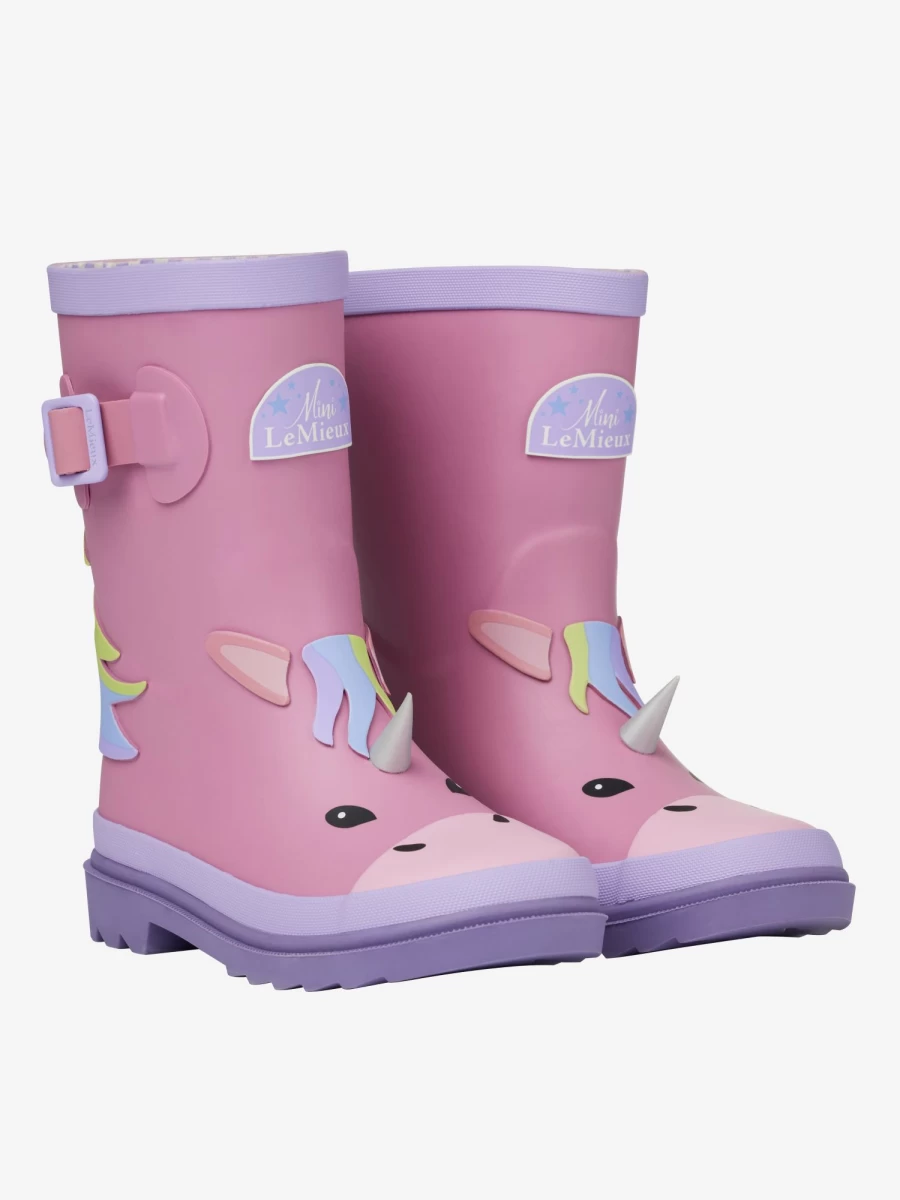 LeMieux Unicorn Kids Welly Boots - Puddle Pals Waterproof Rain Boots for Children